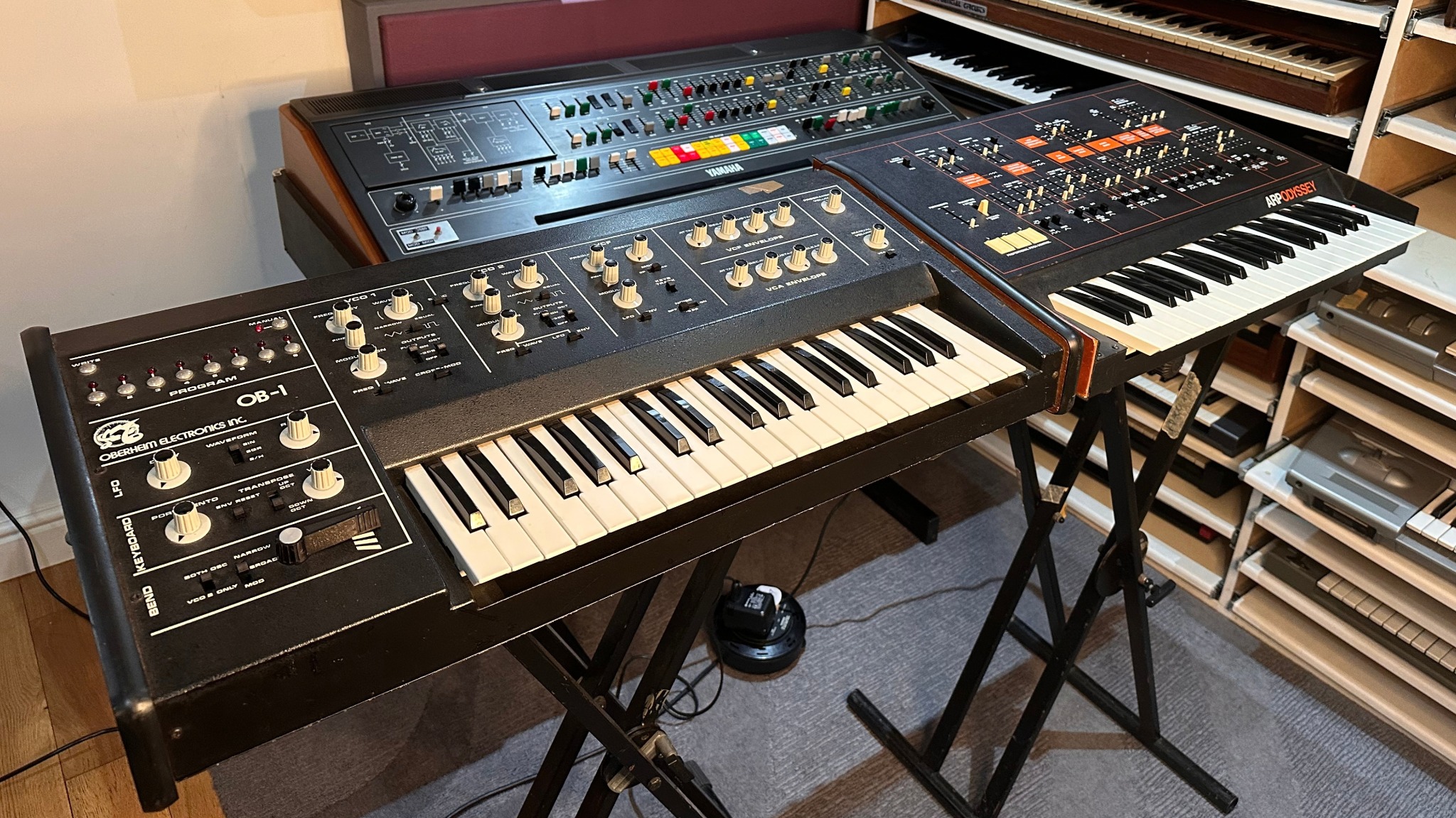 Oberheim OB-1 and ARP Odyssey at Greystoke Studio