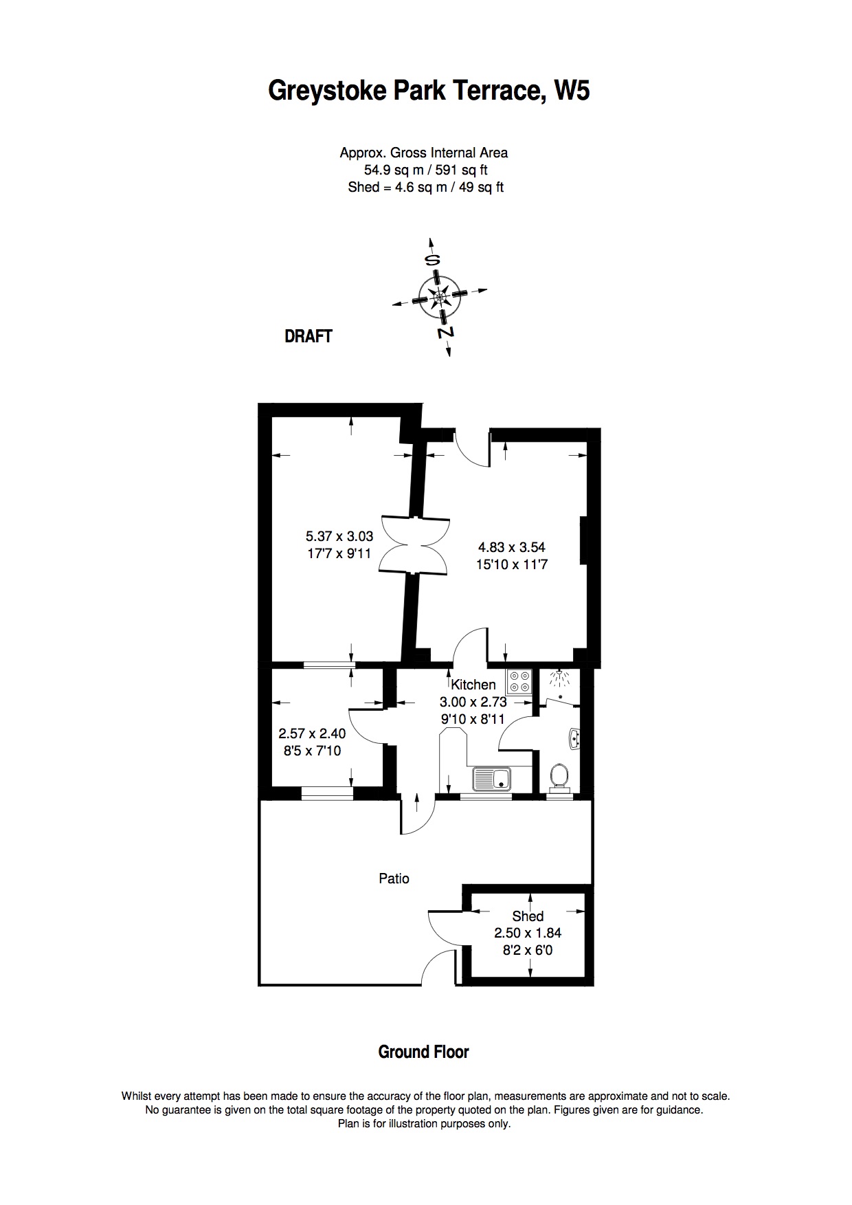 Greystoke Studio ground-floor plan